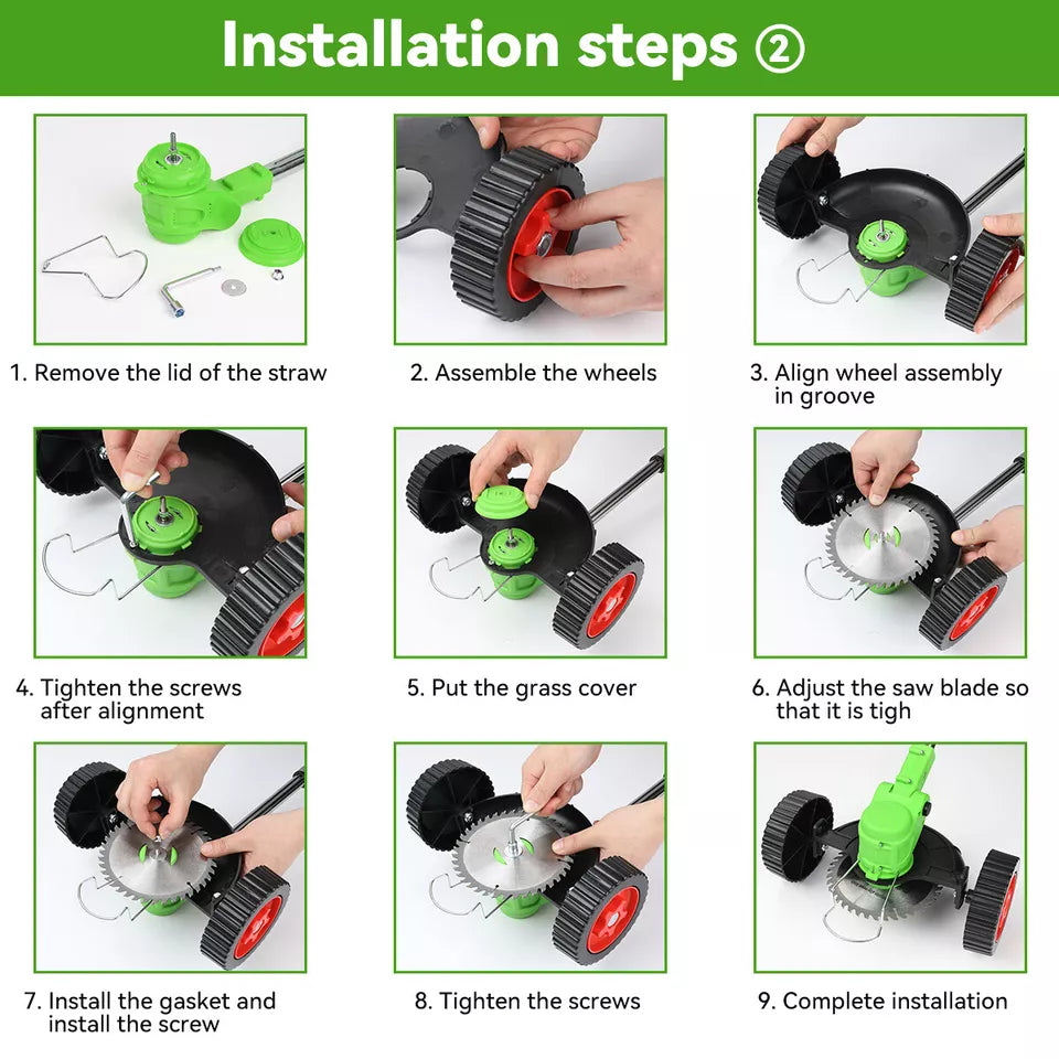 Cordless Battery-Operated Weed Eater and Grass Trimmer