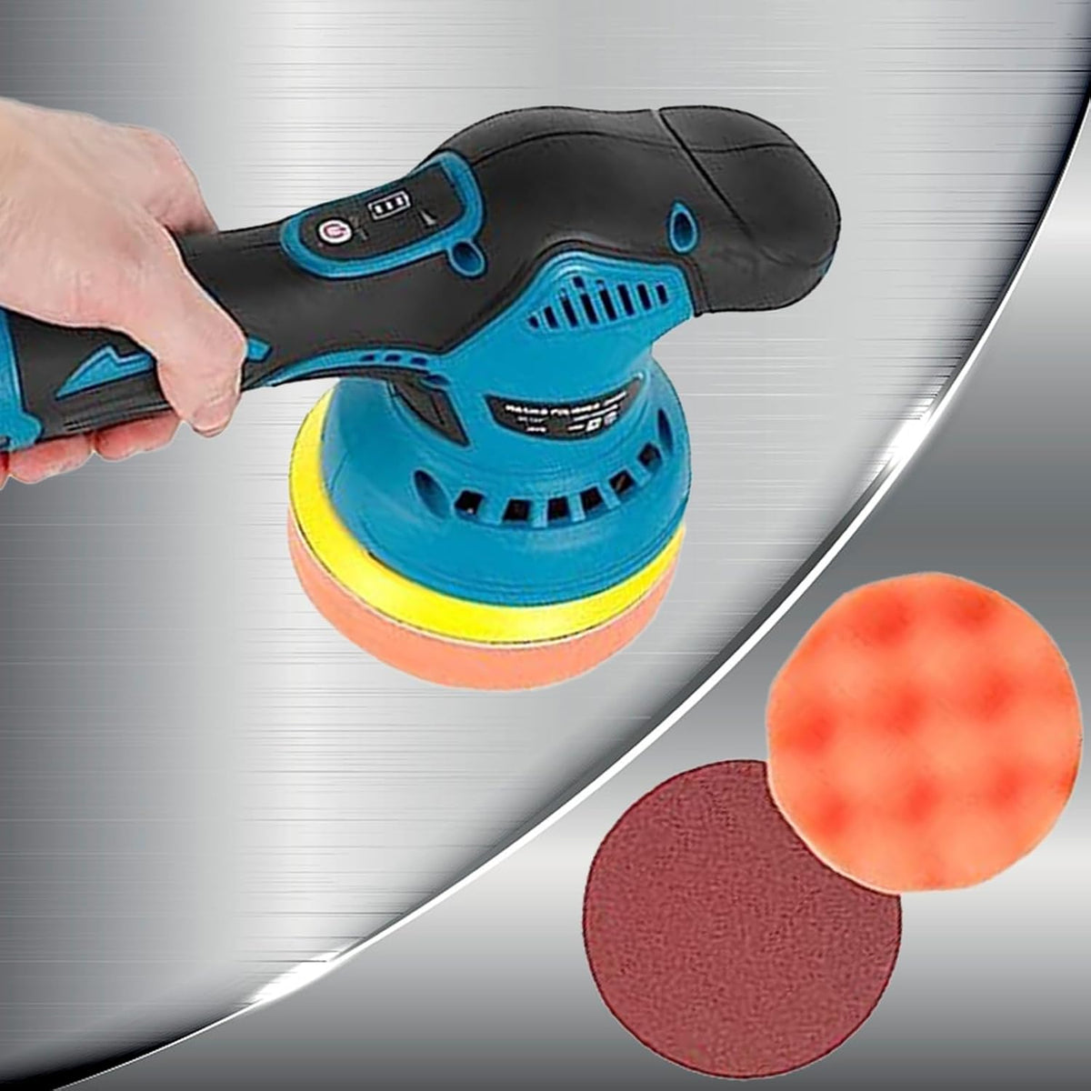 Cordless Car Polisher with Dual Batteries and 8-Speed Control