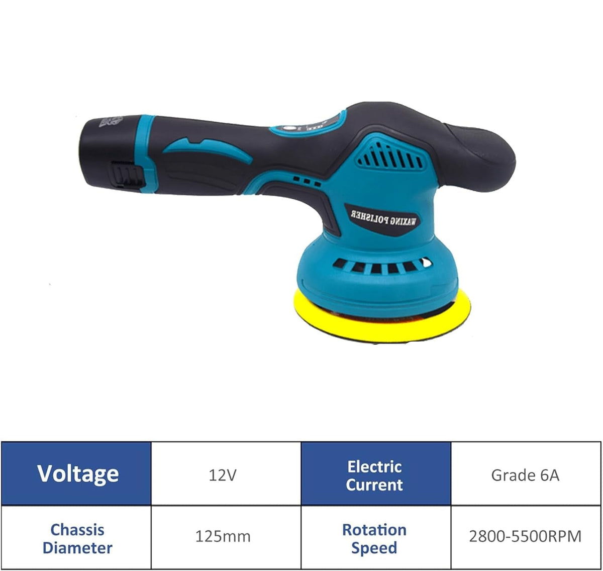 Cordless Car Polisher with Dual Batteries and 8-Speed Control
