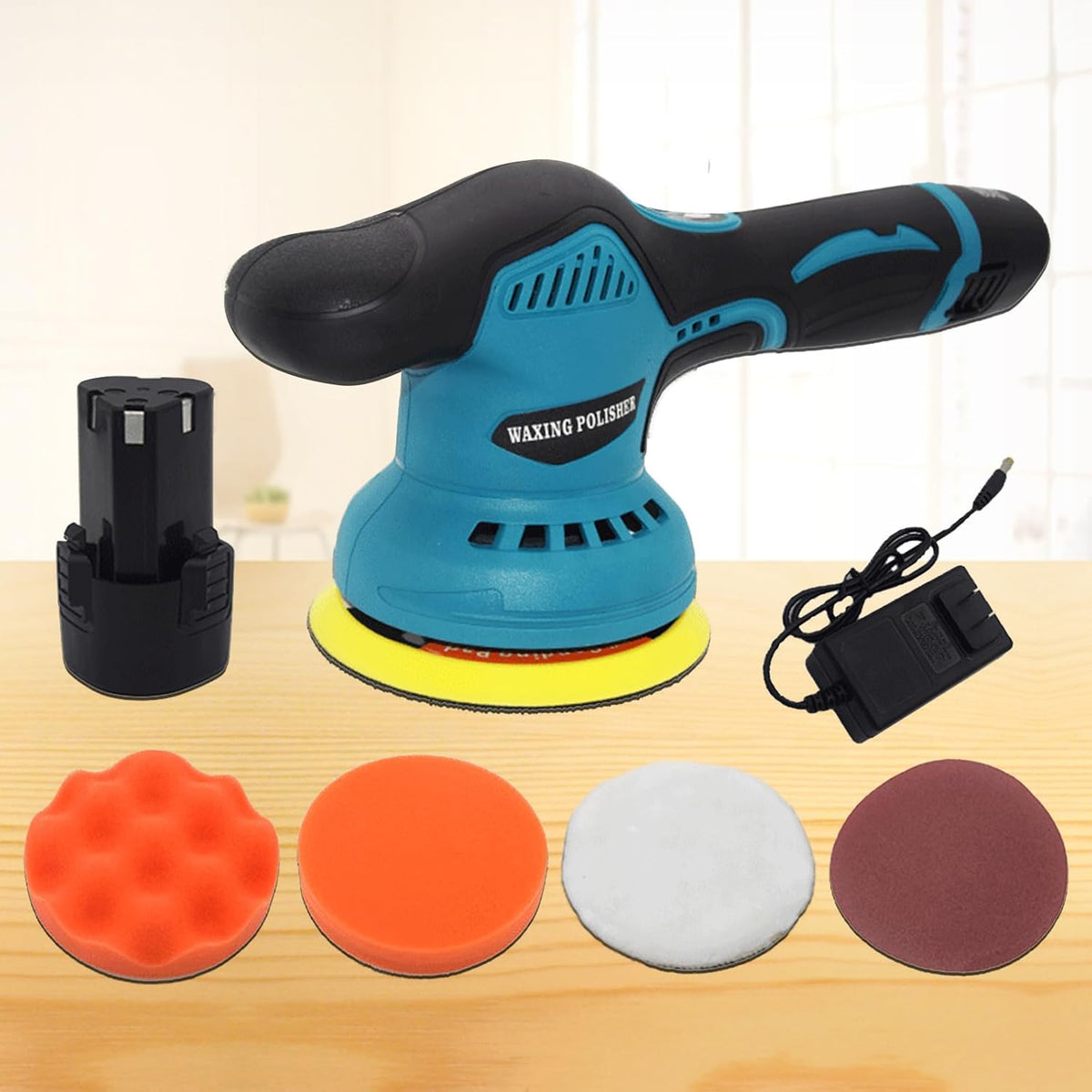 Cordless Car Polisher with Dual Batteries and 8-Speed Control
