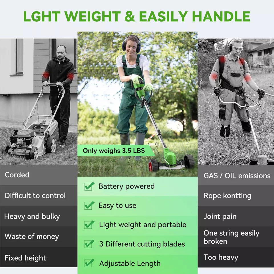 Cordless Grass Trimmer for Garden Maintenance