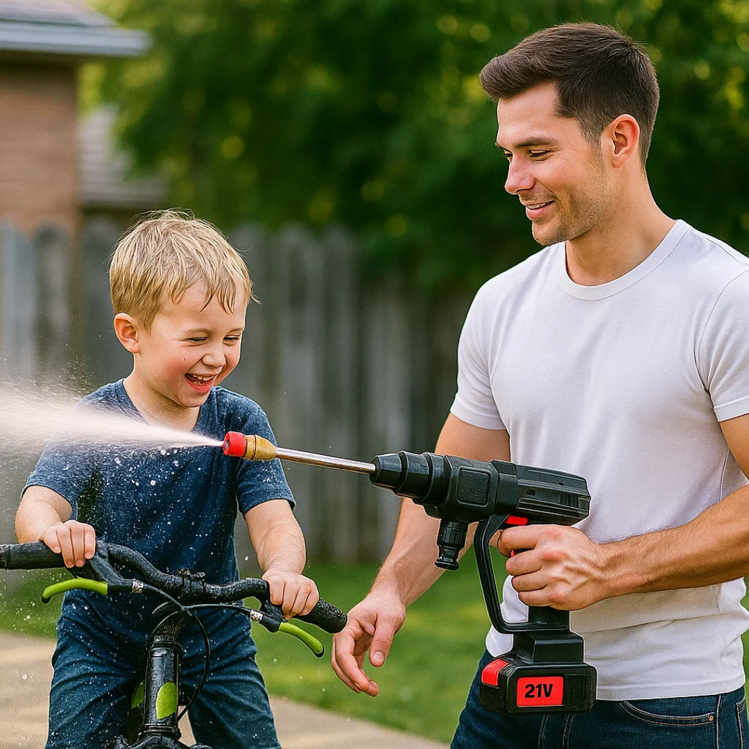 Cordless High-Pressure Cleaner with 2 Batteries