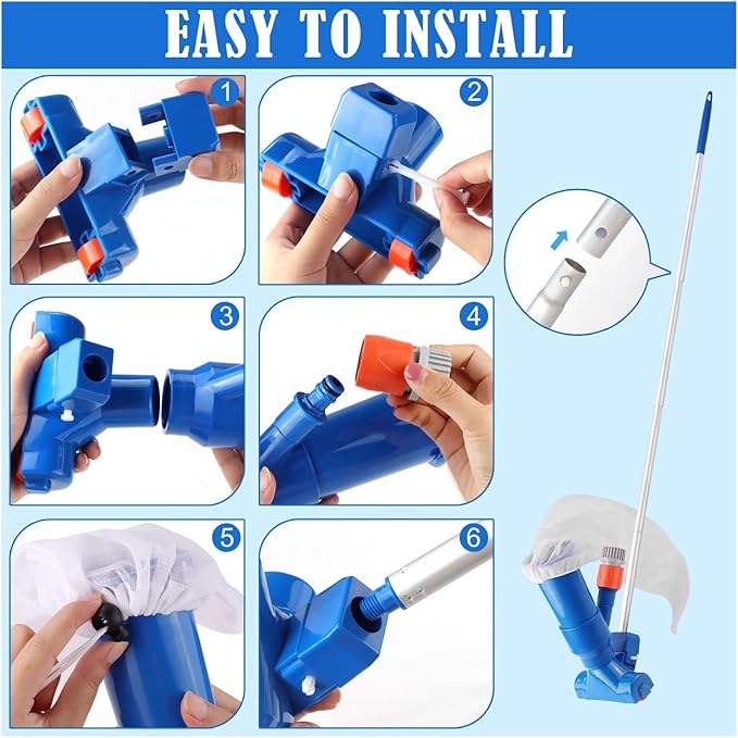 Cordless Manual Pool Vacuum for Pools and Spas