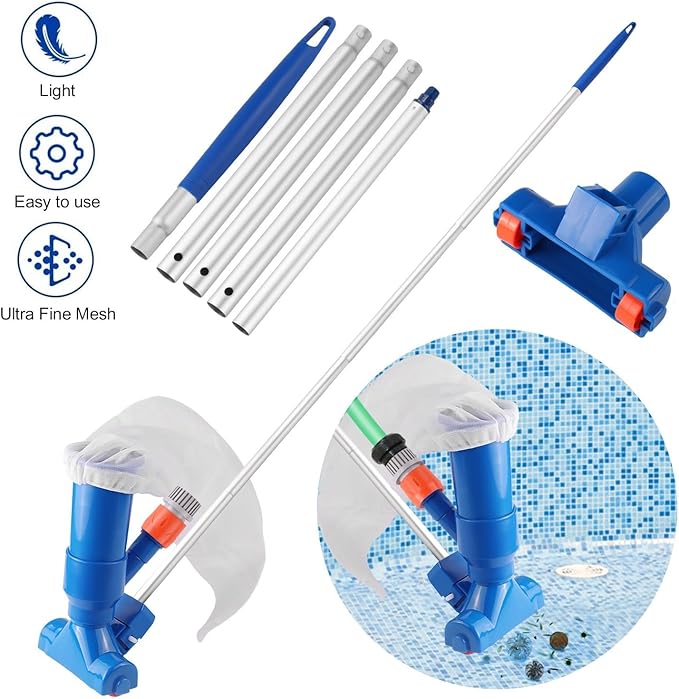 Cordless Manual Pool Vacuum for Pools and Spas