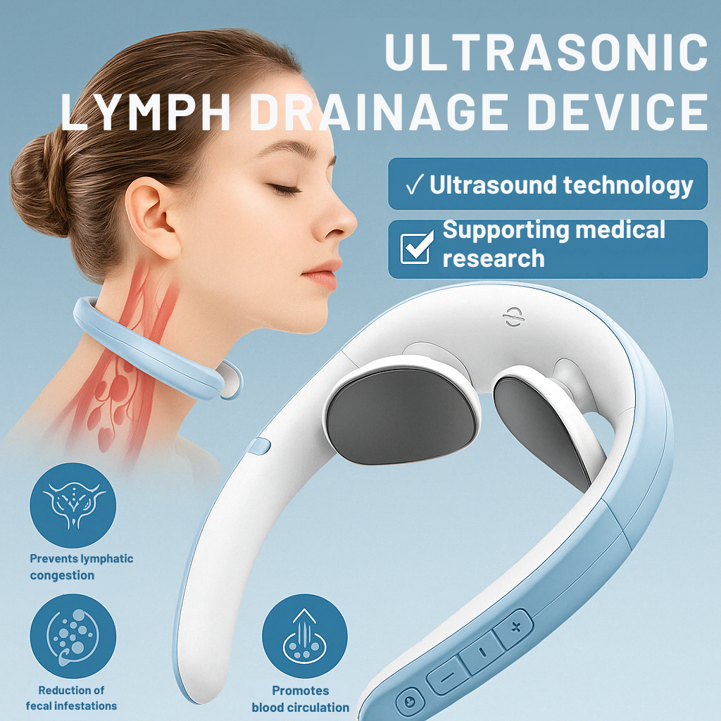 Cordless Ultrasonic Lymphatic Drainage Neck Massager