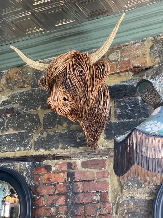 Cow Wall Sculpture Wall Art for Home Interiors