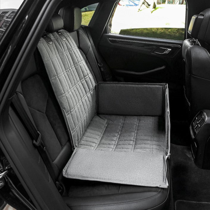 Cozy Padded Dog Car Seat and Basket for Safe Travel