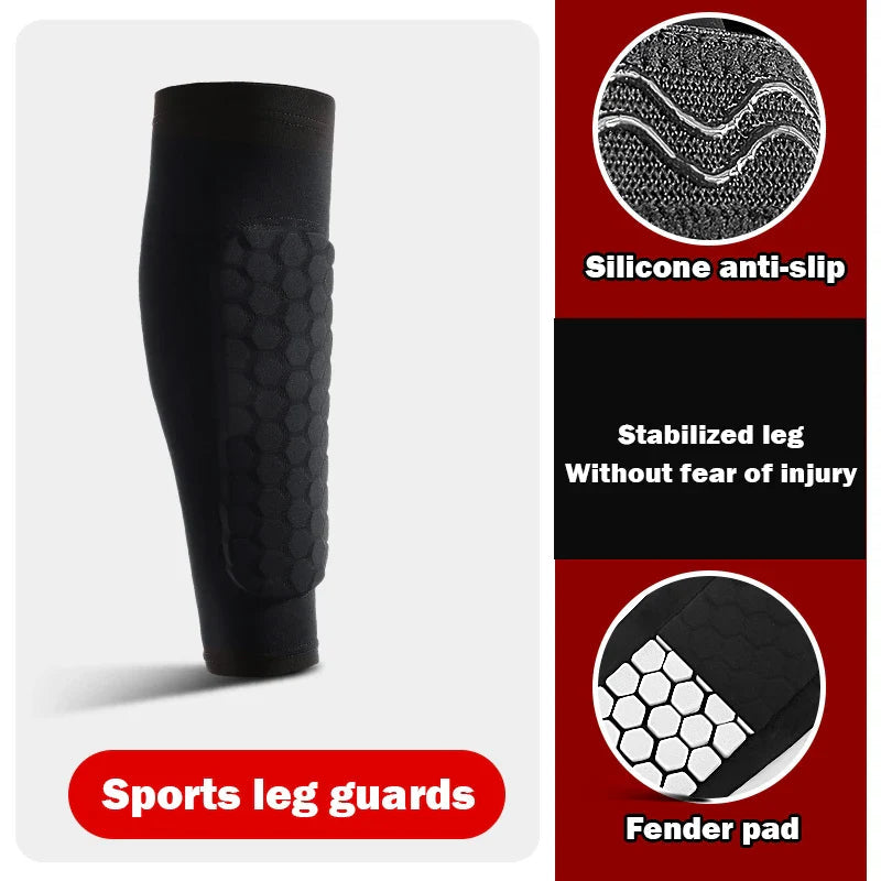 Cushioned Shin Sleeves with Integrated Shockproof Padding & Compression Fit