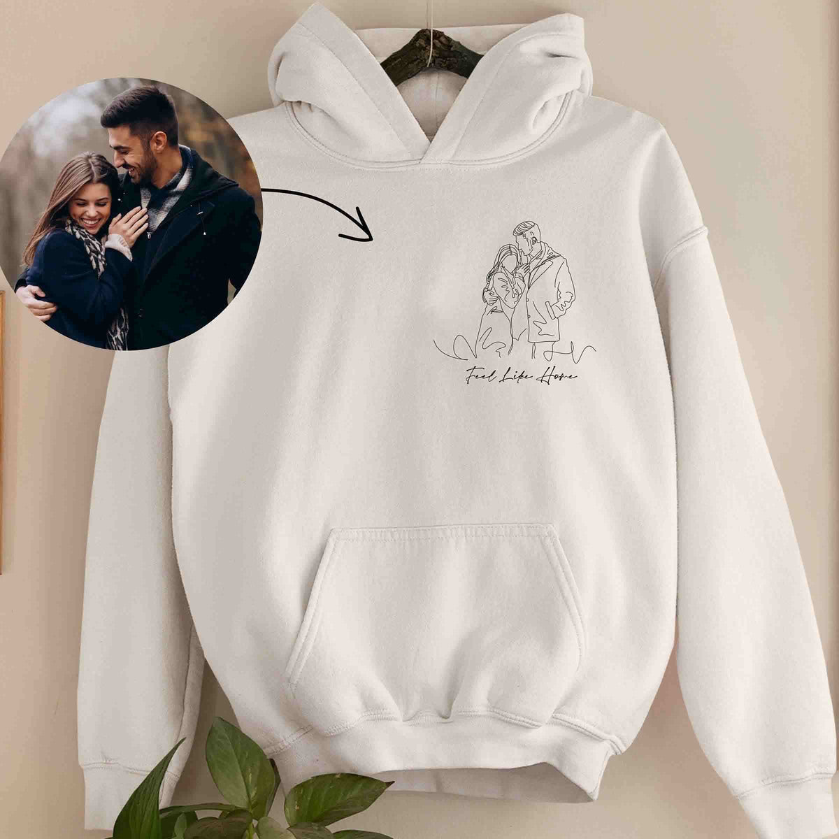 Custom Photo Embroidered Hoodie