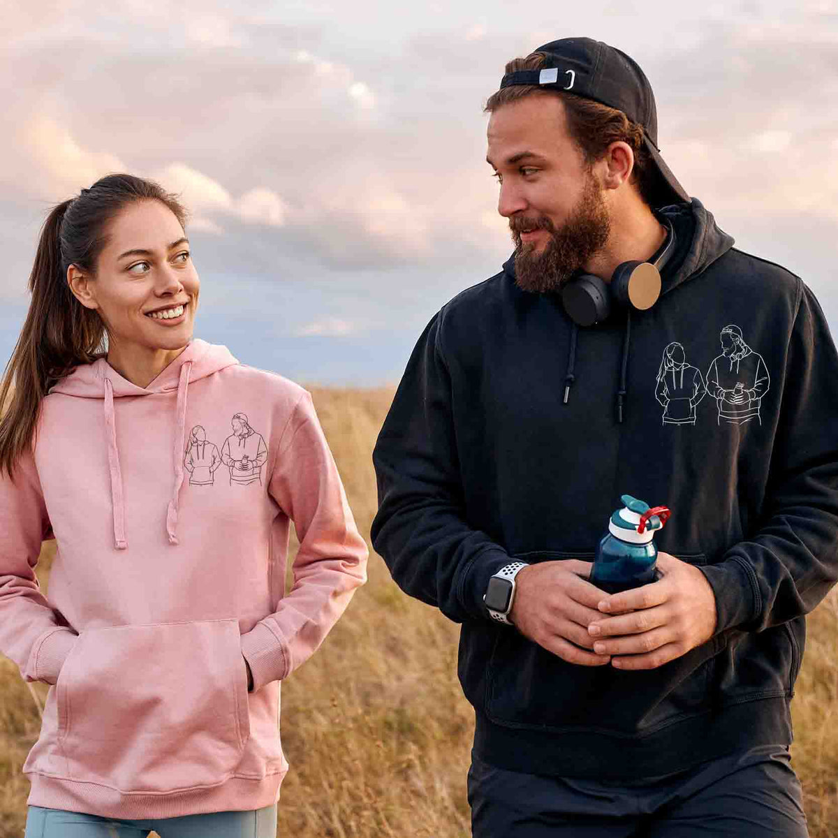Custom Photo Embroidered Hoodie