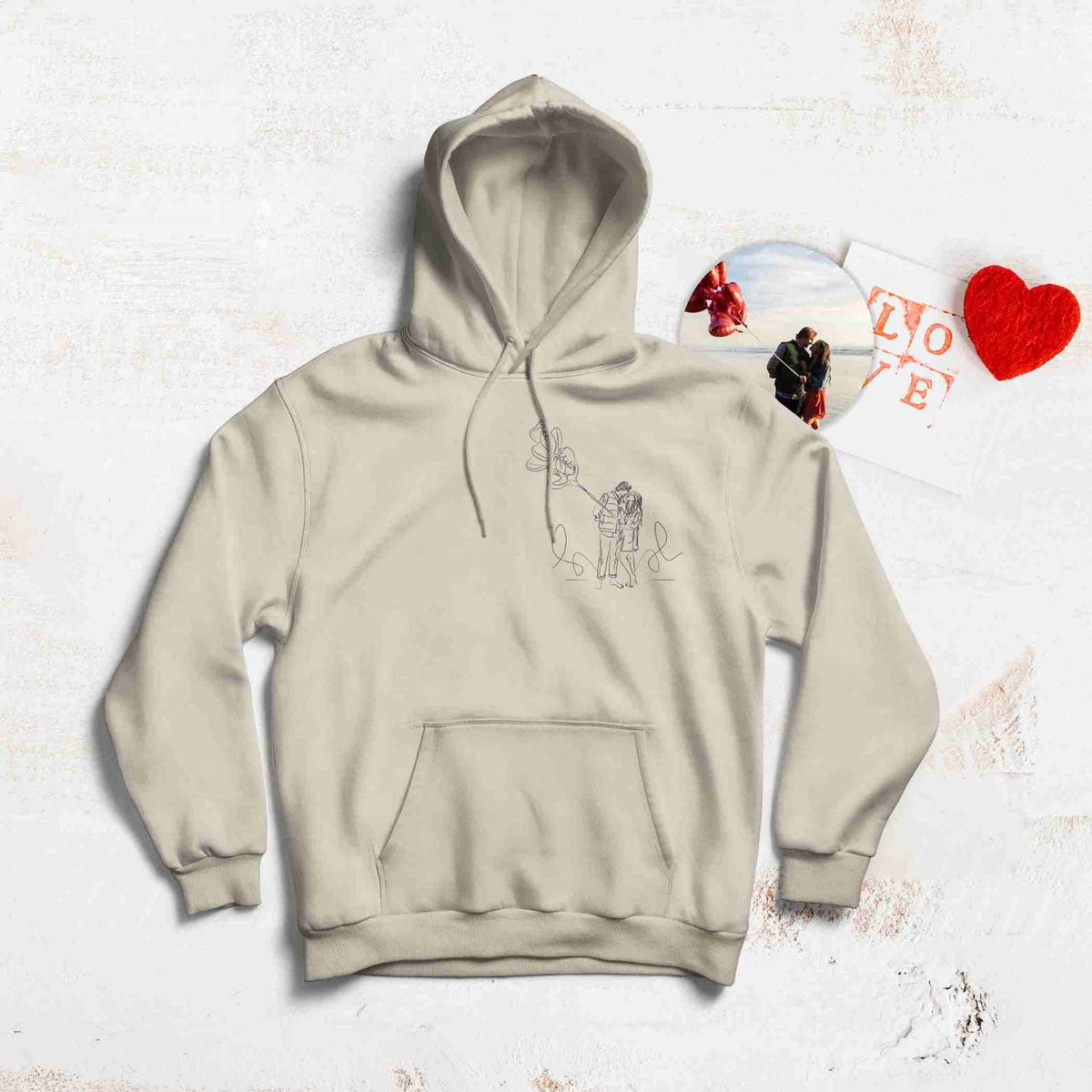 Custom Photo Embroidered Hoodie