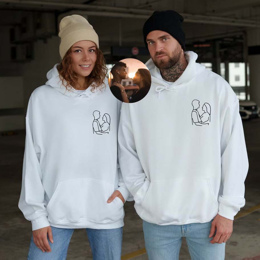 Custom Photo Embroidered Hoodie