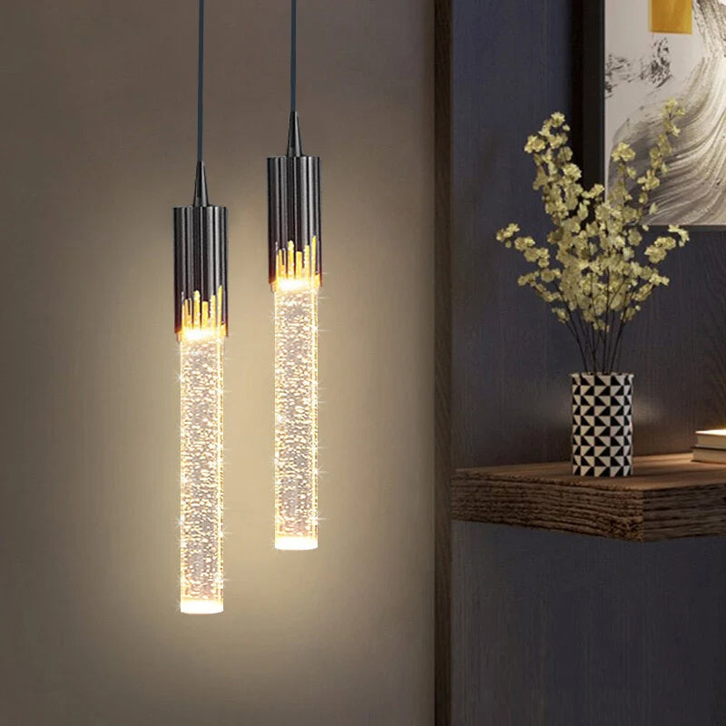 Cylinder Glass Pendant Light