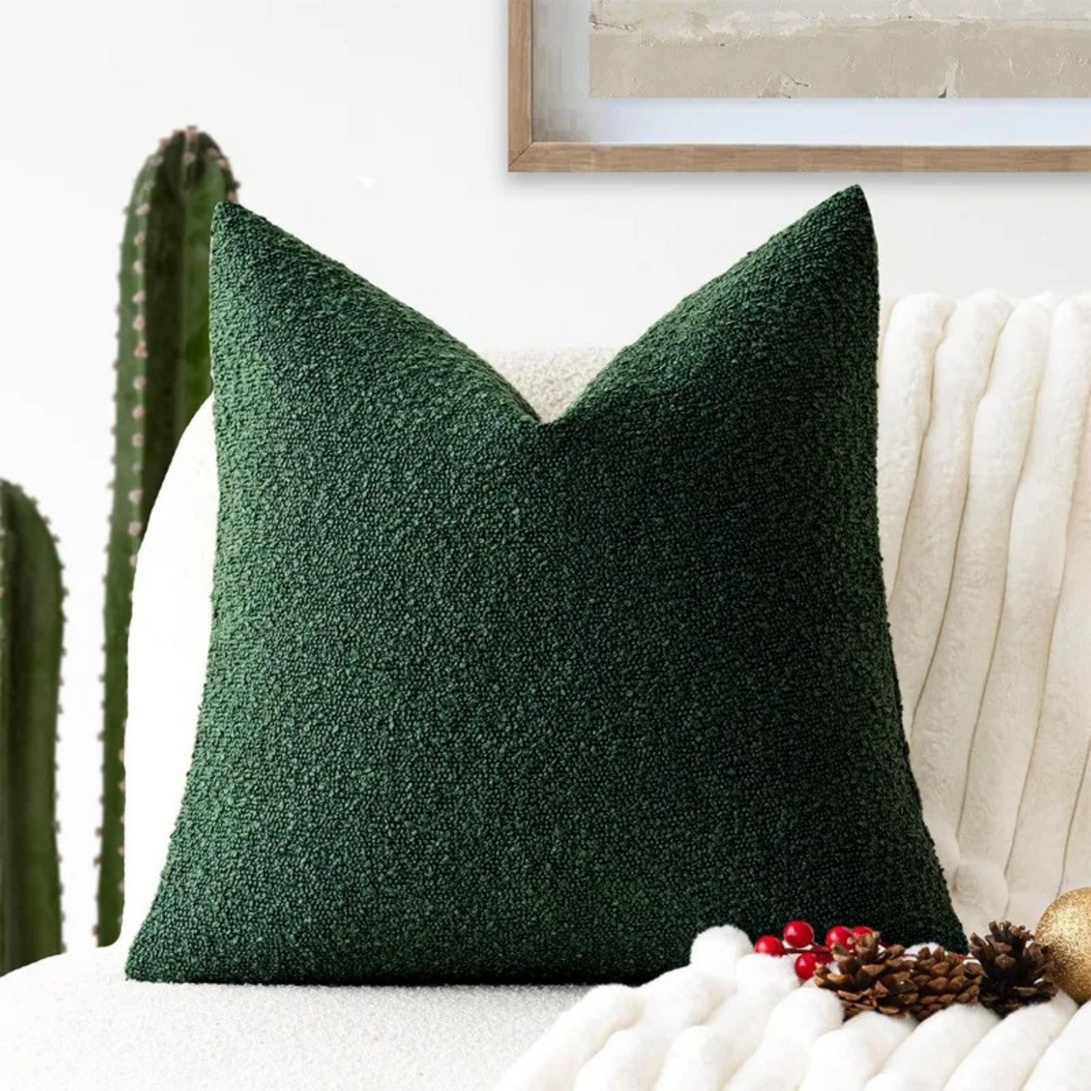 Decorative Bouclé Cushion Cover