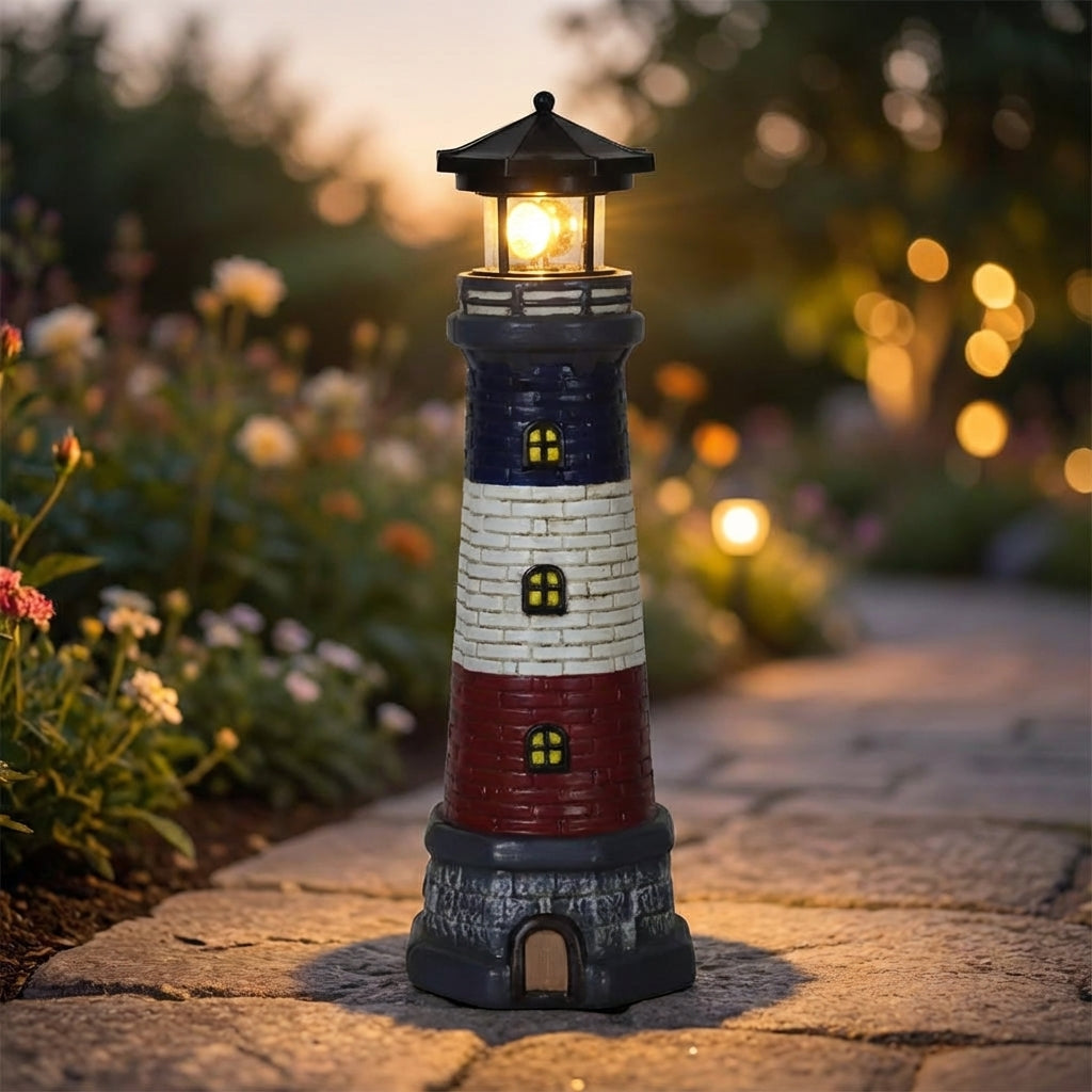 Decorative Solar-Powered Lighthouse