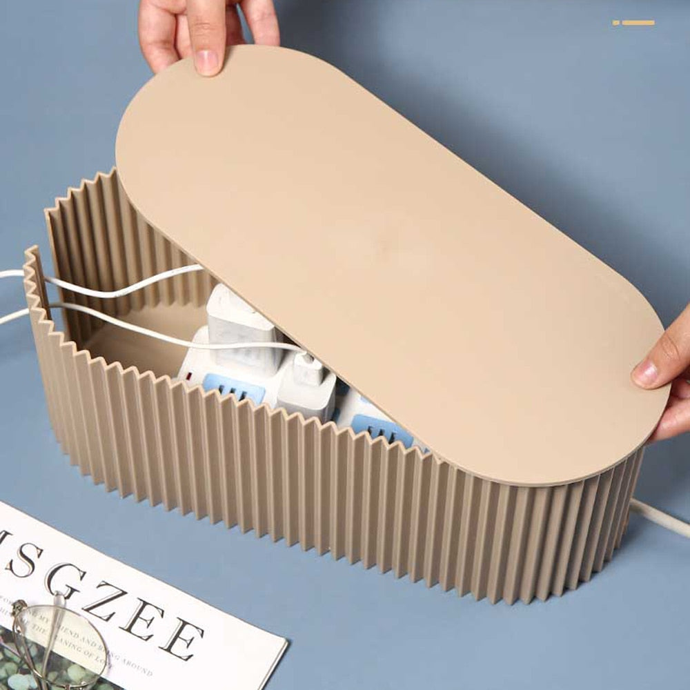 Designer Storage Box | Organizer for Cords, Adapters and Power Strips