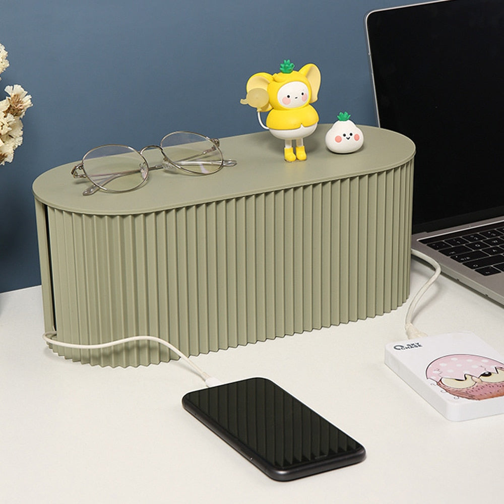 Designer Storage Box | Organizer for Cords, Adapters and Power Strips