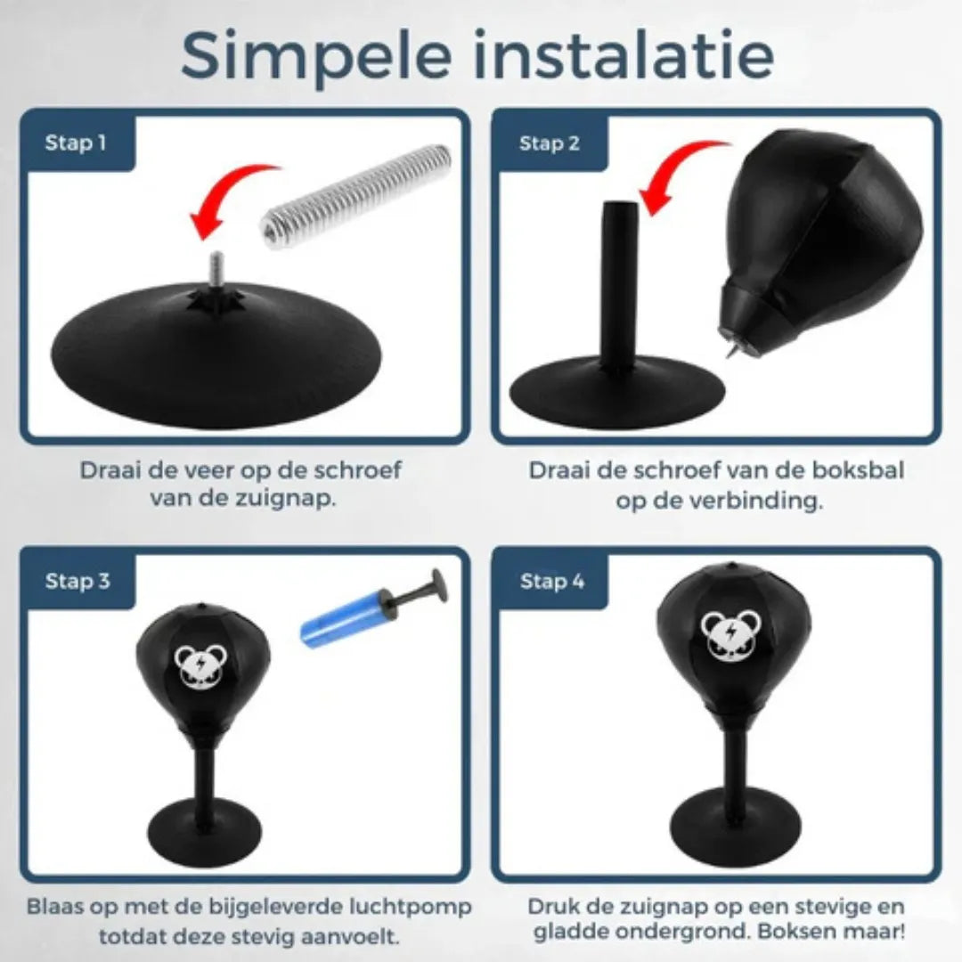 Desktop Punching Bag - Standing Training Ball with Suction Cup