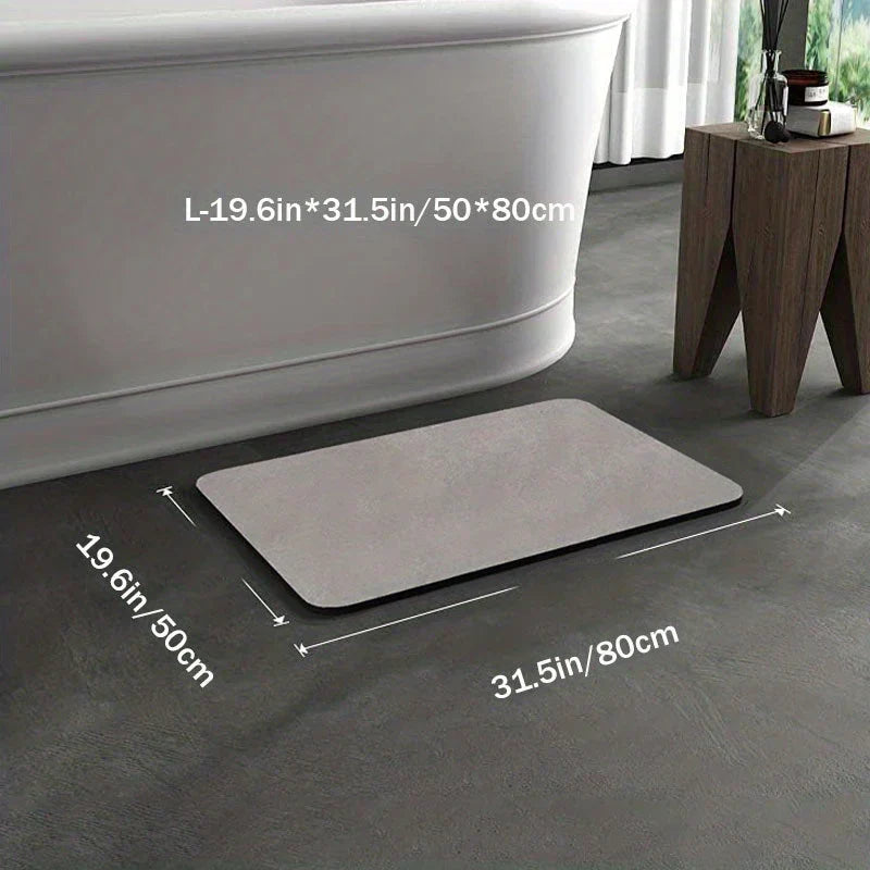 Diatomite Bath Mat - Non-Slip, Quick-Drying