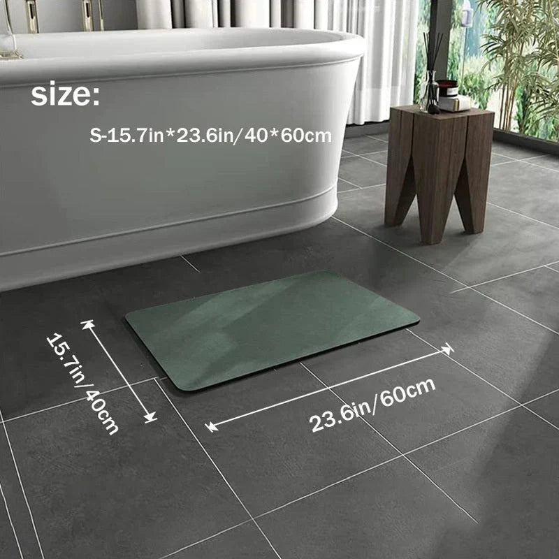 Diatomite Bath Mat - Non-Slip, Quick-Drying