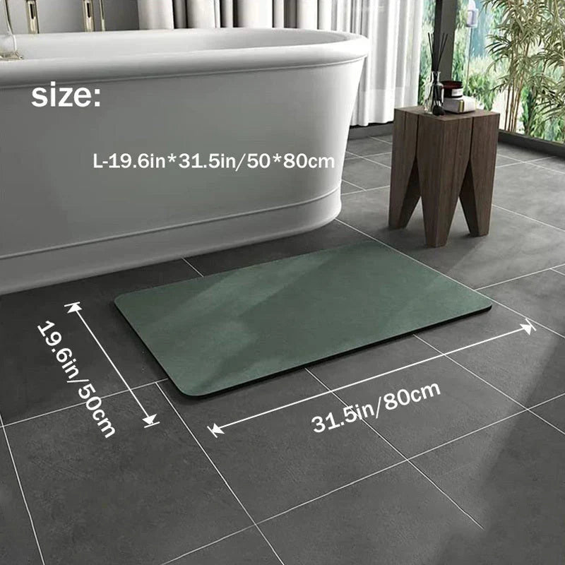 Diatomite Bath Mat - Non-Slip, Quick-Drying