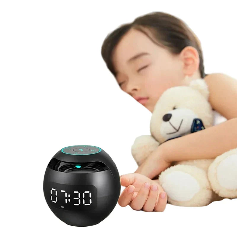 Digital LED Alarm Clock with Bluetooth Speaker and Colorful Night Light – Motion Sensor, Rechargeable, 5W Sound