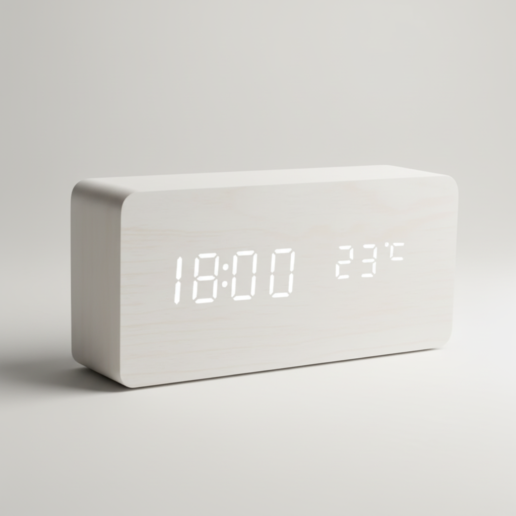 Digital Wooden Tabletop Clock