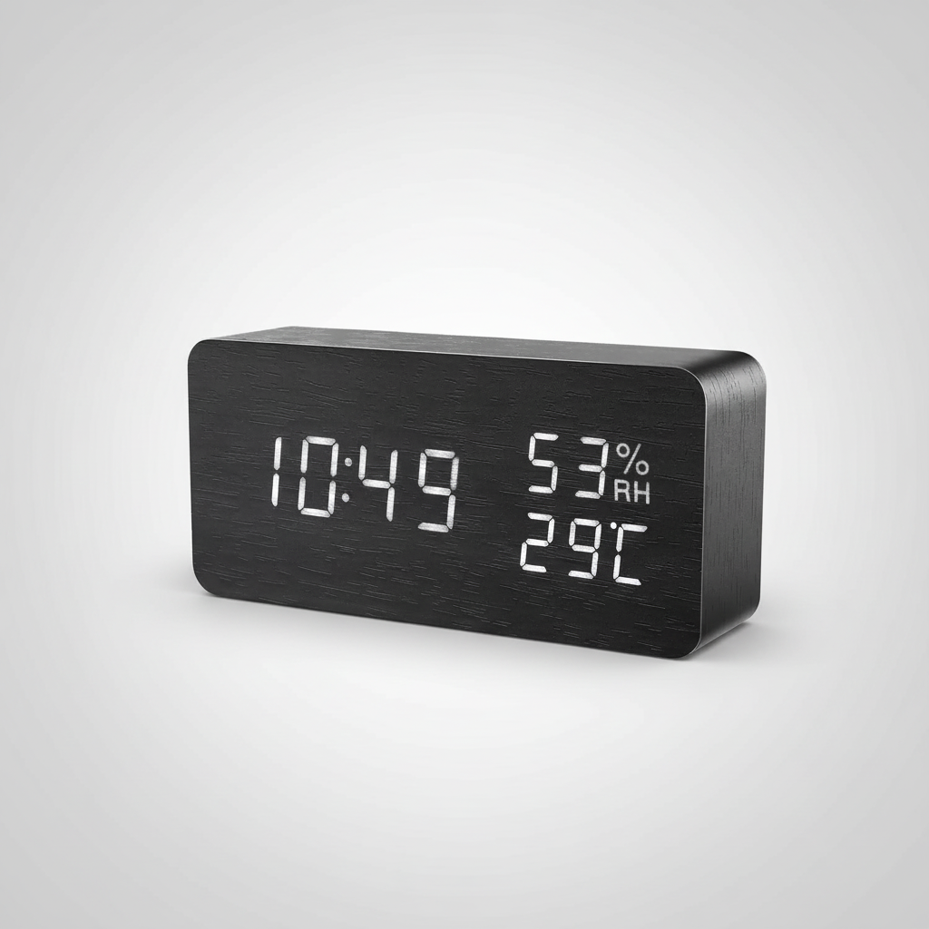 Digital Wooden Tabletop Clock