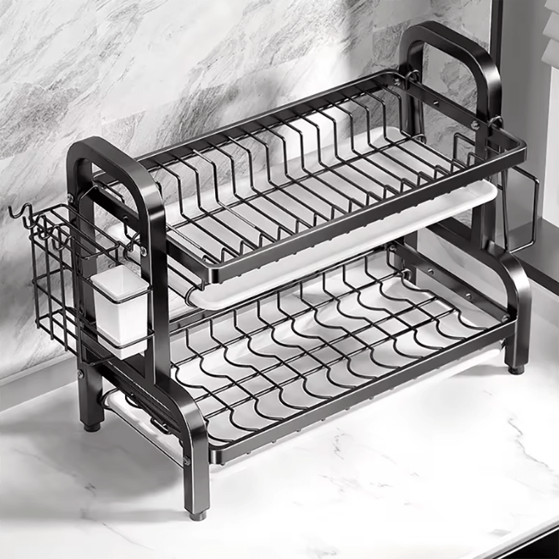 Dish Rack Set with Matching Kitchen Drainer