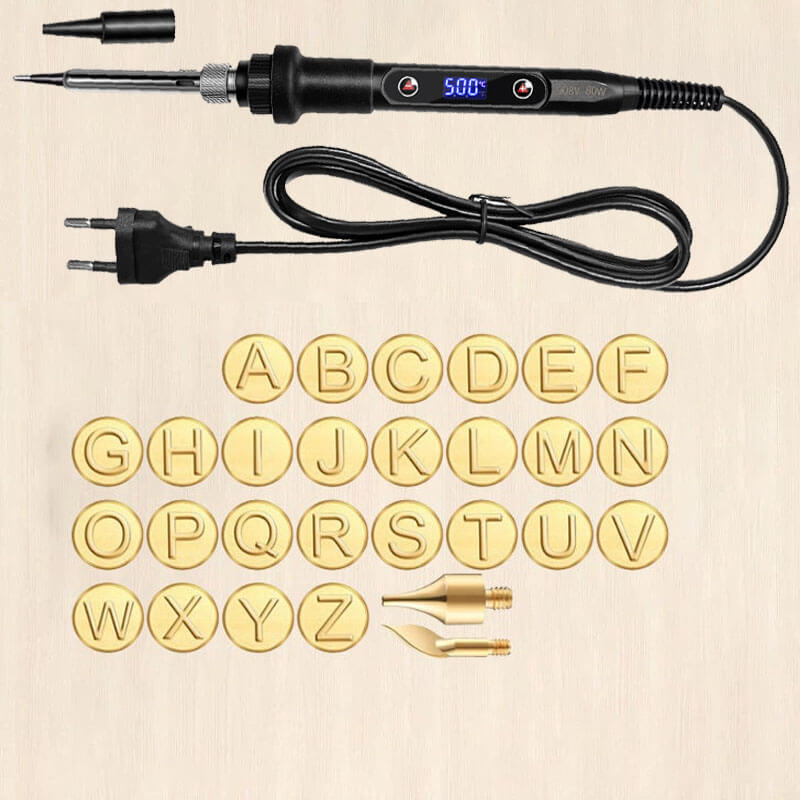 DIY Letter and Number Burning and Carving Set