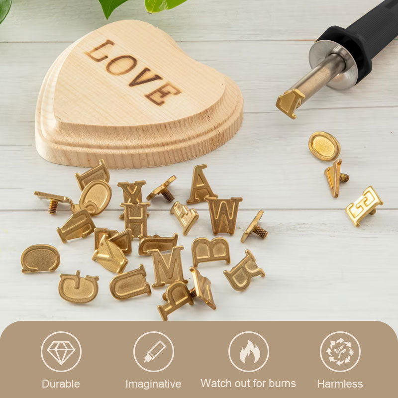 DIY Letter and Number Burning and Carving Set