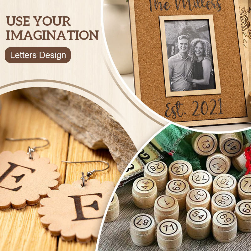DIY Letter and Number Burning and Carving Set