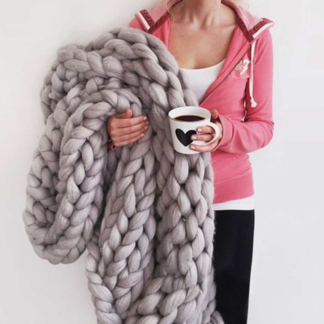 DIY Winter Throw Blanket