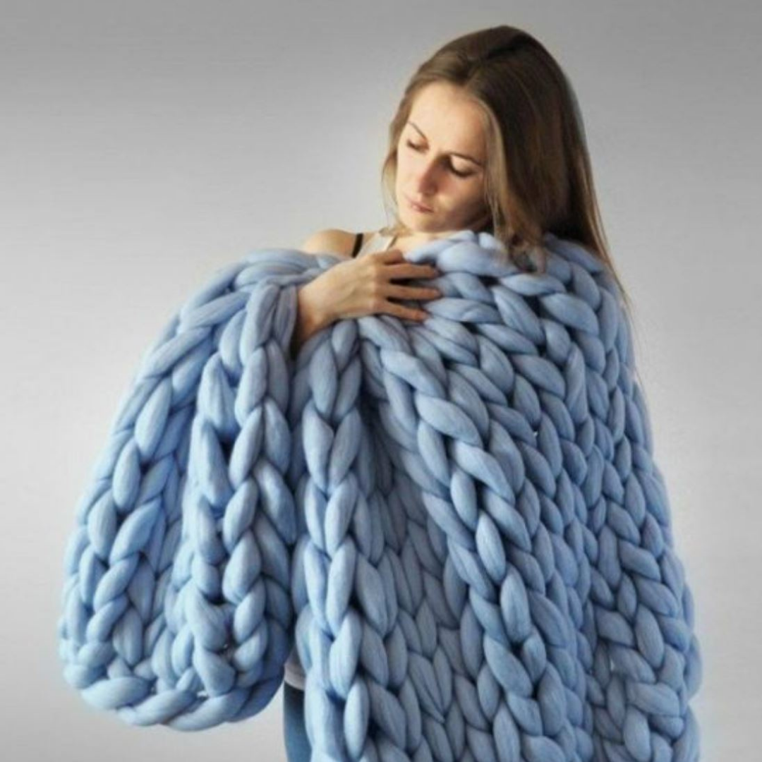 DIY Winter Throw Blanket