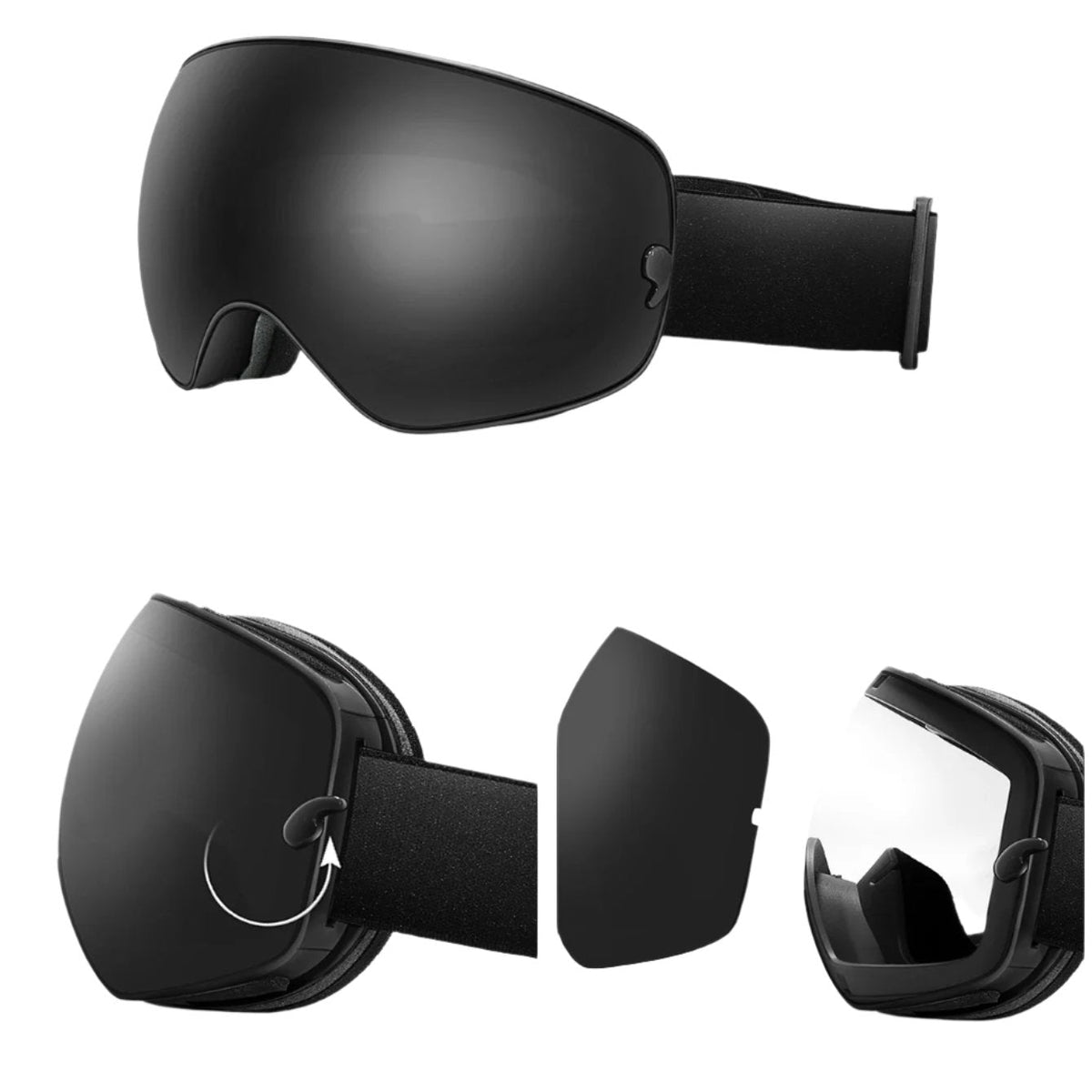 Double-Layer Anti-Fog Ski Goggles