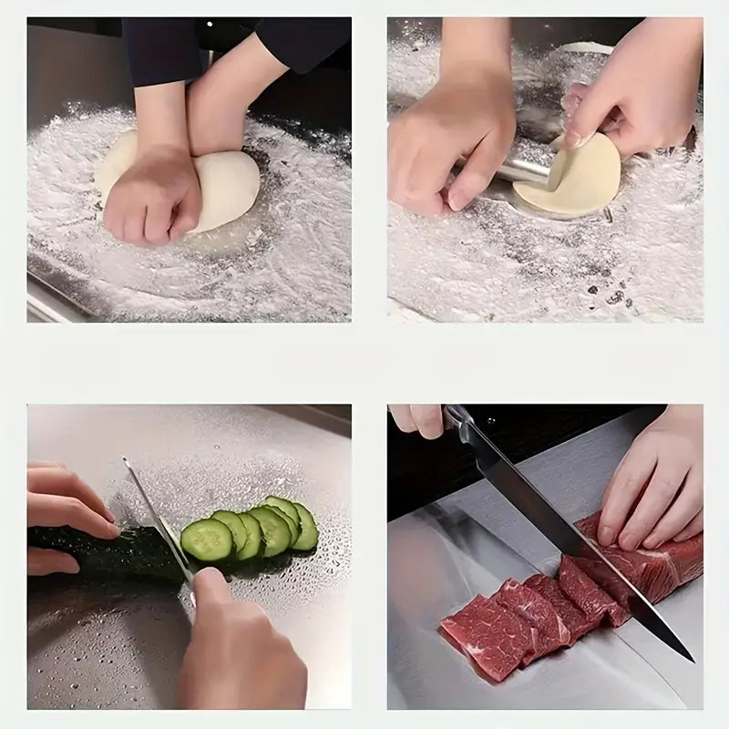 Double-Sided Stainless Steel Cutting Board – Hygienic and Non-Slip
