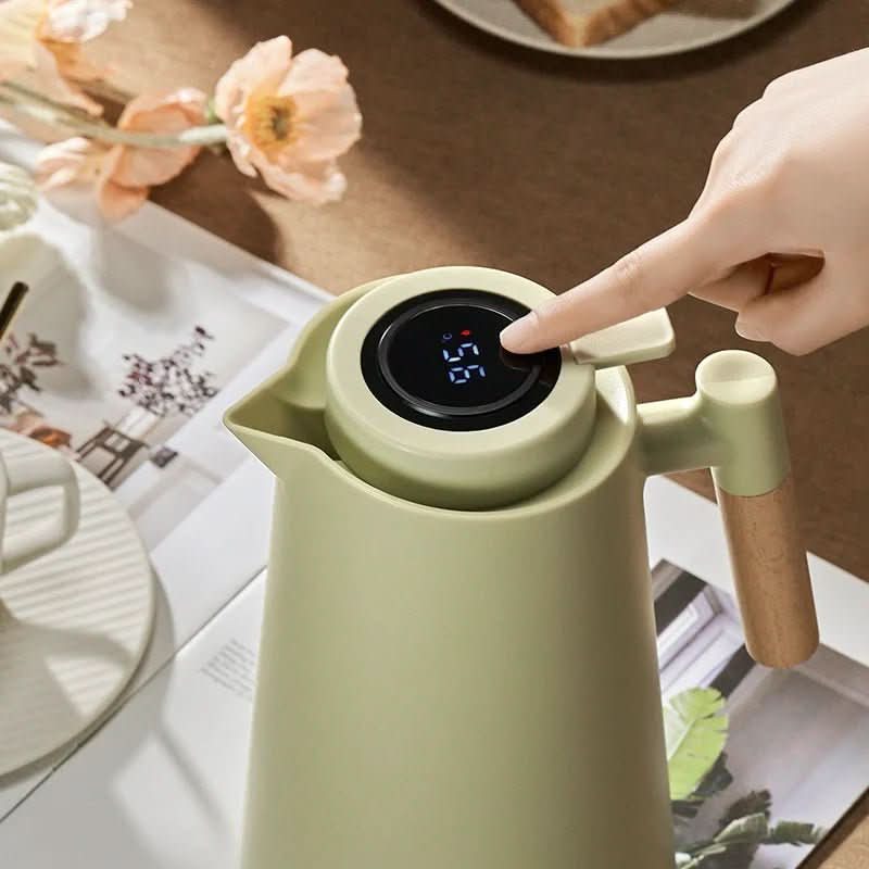 Double-Wall Stainless Steel Thermal Carafe with Digital Display - 1L