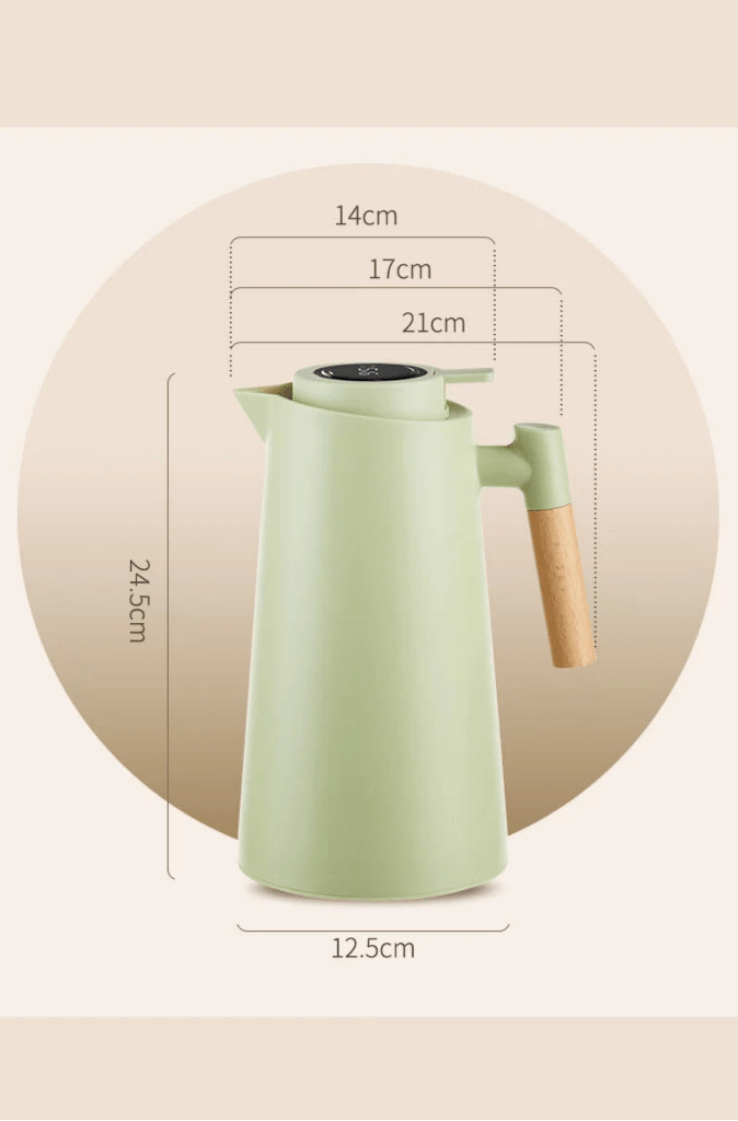 Double-Wall Stainless Steel Thermal Carafe with Digital Display - 1L
