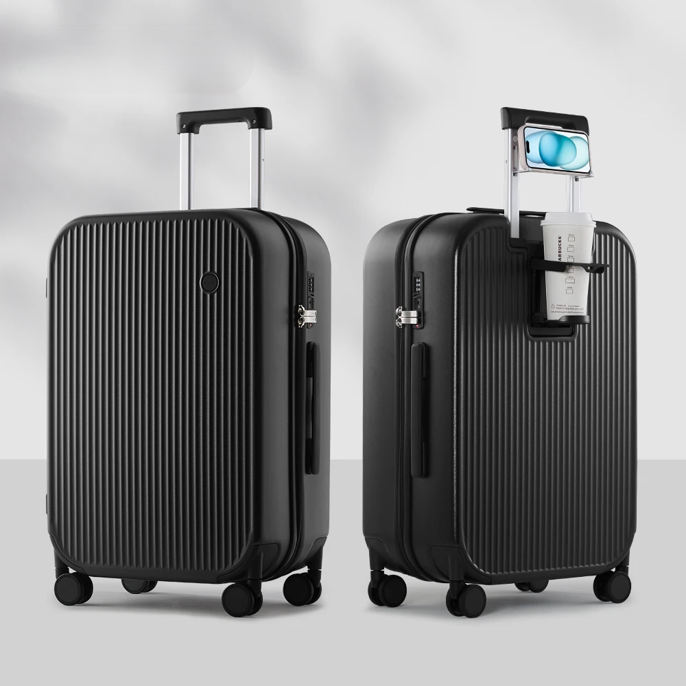 Durable Hardshell Suitcase with Cup Holder – Perfect for Every Trip