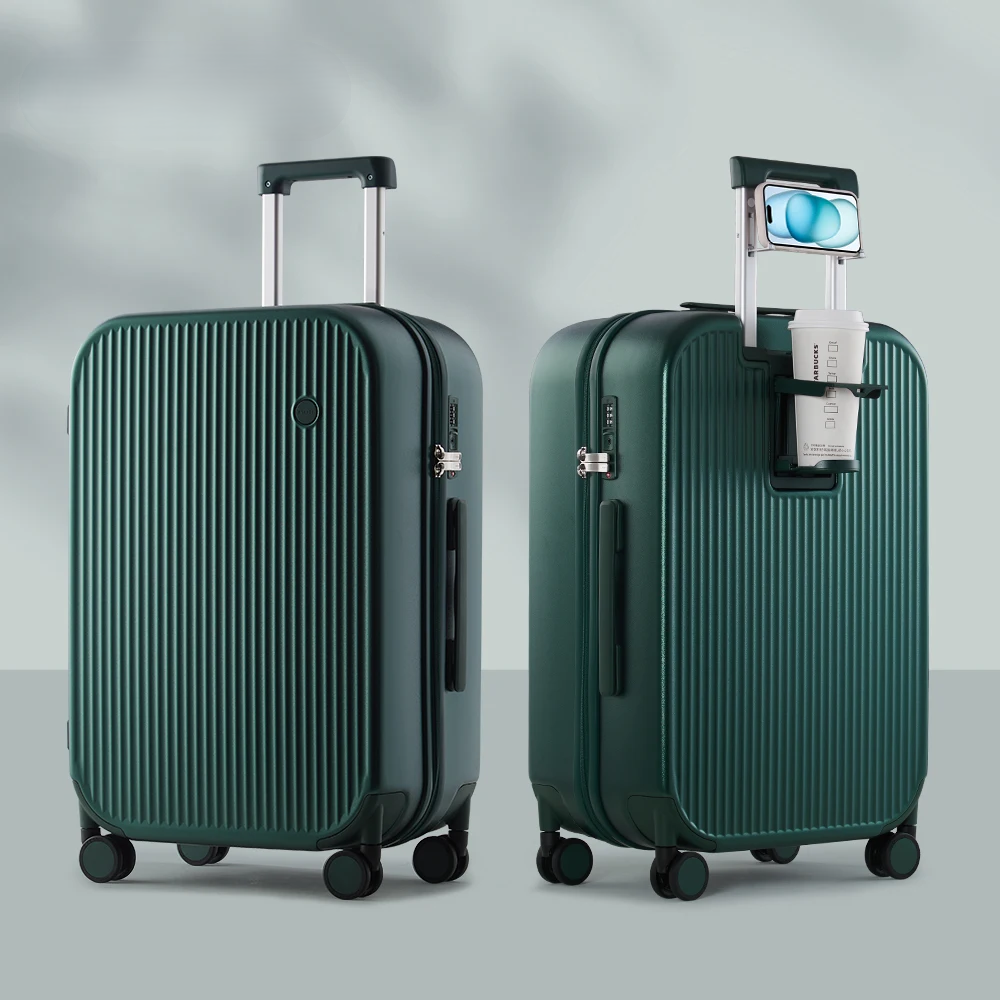 Durable Hardshell Suitcase with Cup Holder – Perfect for Every Trip