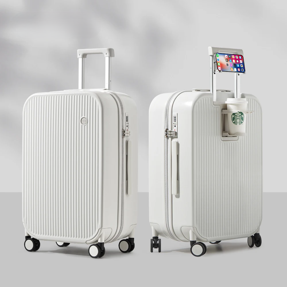 Durable Hardshell Suitcase with Cup Holder – Perfect for Every Trip