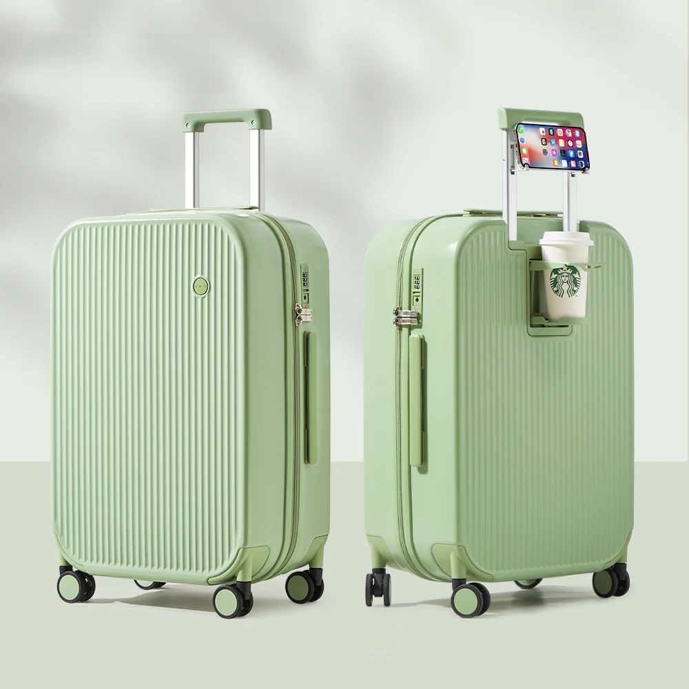Durable Hardshell Suitcase with Cup Holder – Perfect for Every Trip