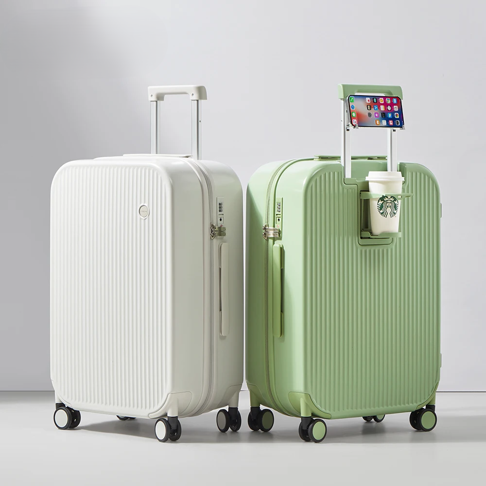 Durable Hardshell Suitcase with Cup Holder – Perfect for Every Trip