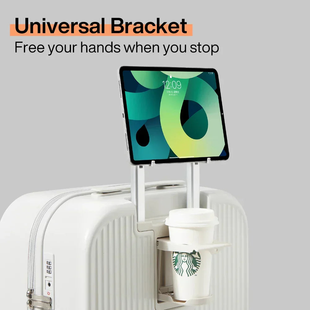 Durable Hardshell Suitcase with Cup Holder – Perfect for Every Trip