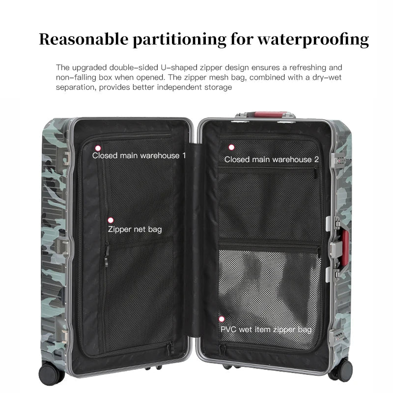 Durable Hardshell Travel Suitcase with Wide Grip Handle