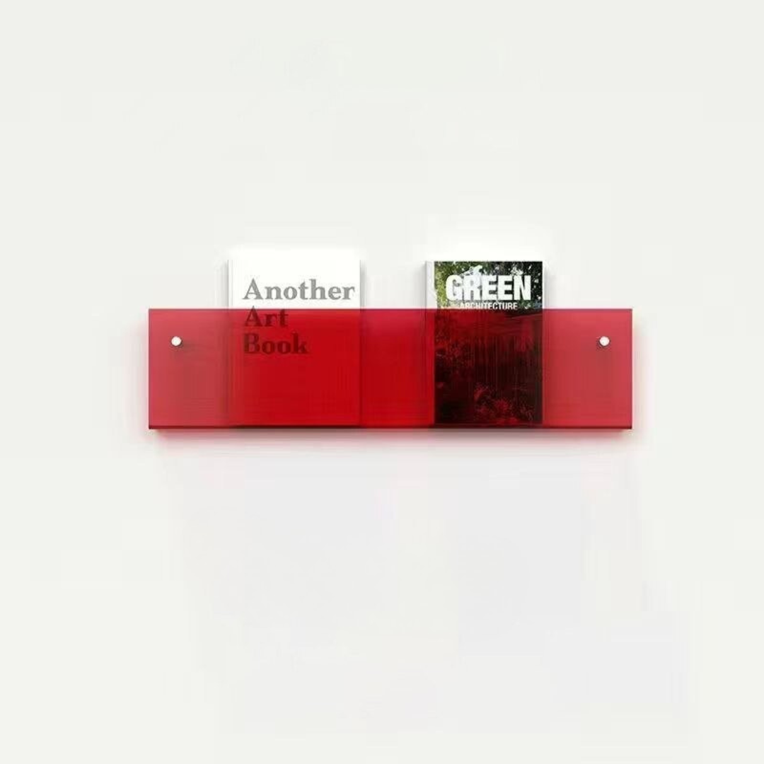 Eco-Friendly Wall-Mounted Acrylic Magazine Rack
