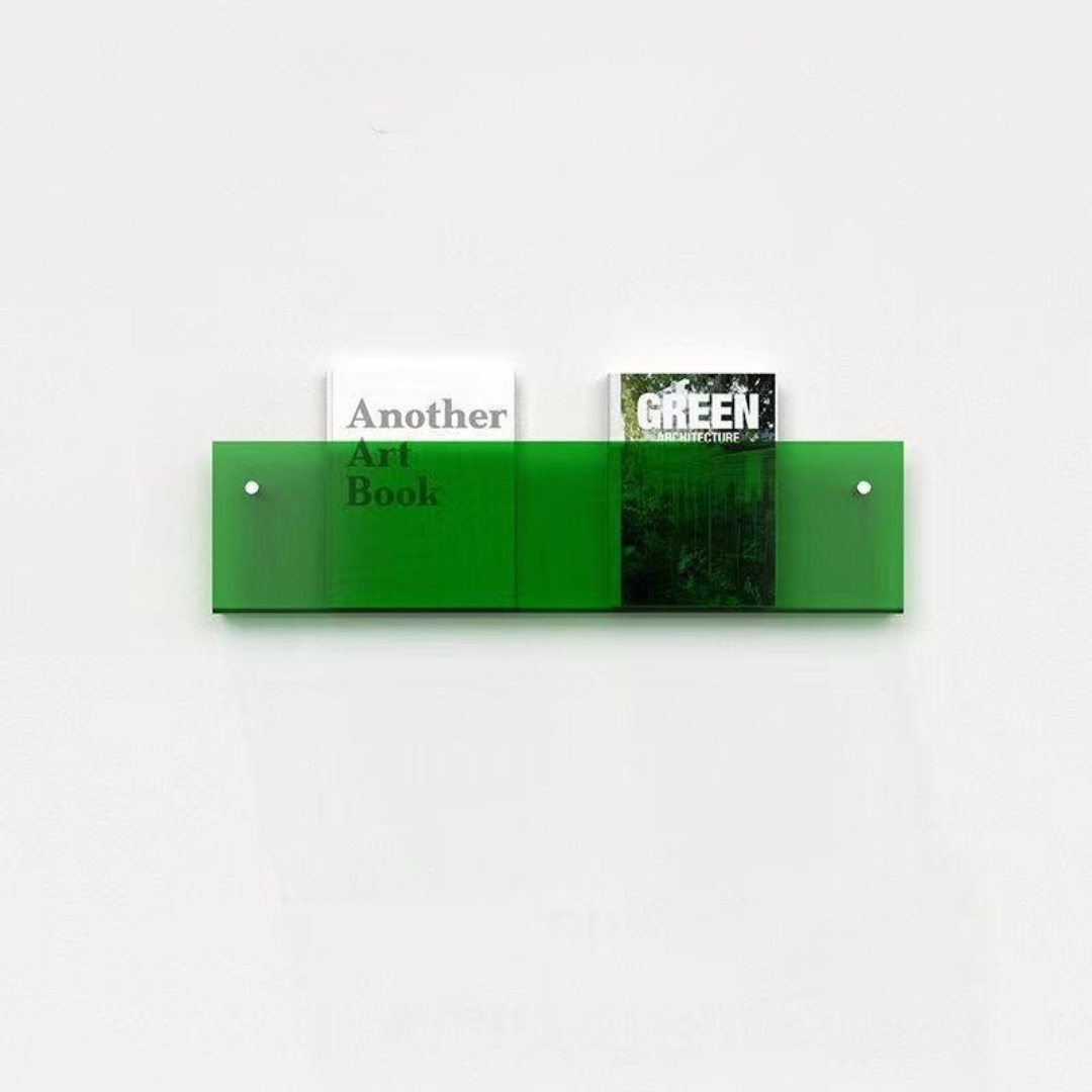 Eco-Friendly Wall-Mounted Acrylic Magazine Rack