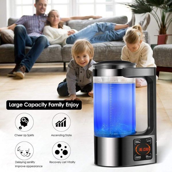 Electric Hydrogen Water Purifier and Ionizer with Alkaline pH Boost and Adjustable Timer