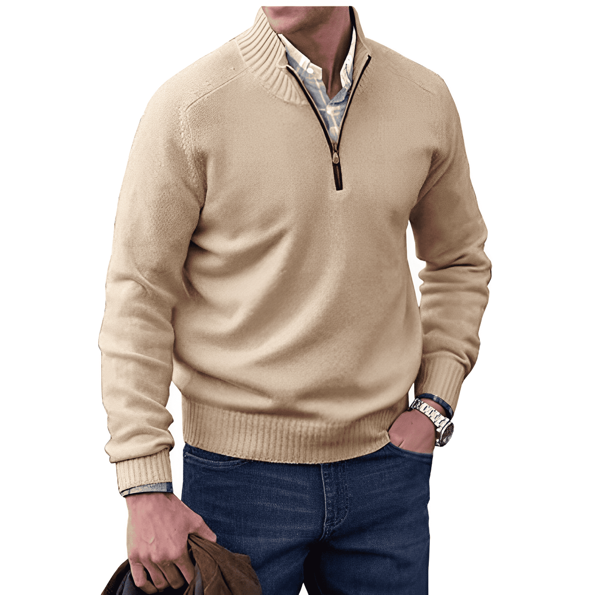 Elegant Autumn Zip Sweater