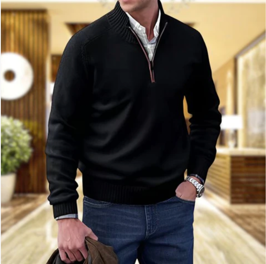 Elegant Autumn Zip Sweater